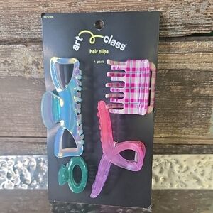 Art Class Pastel Hair Clips Set, NWT